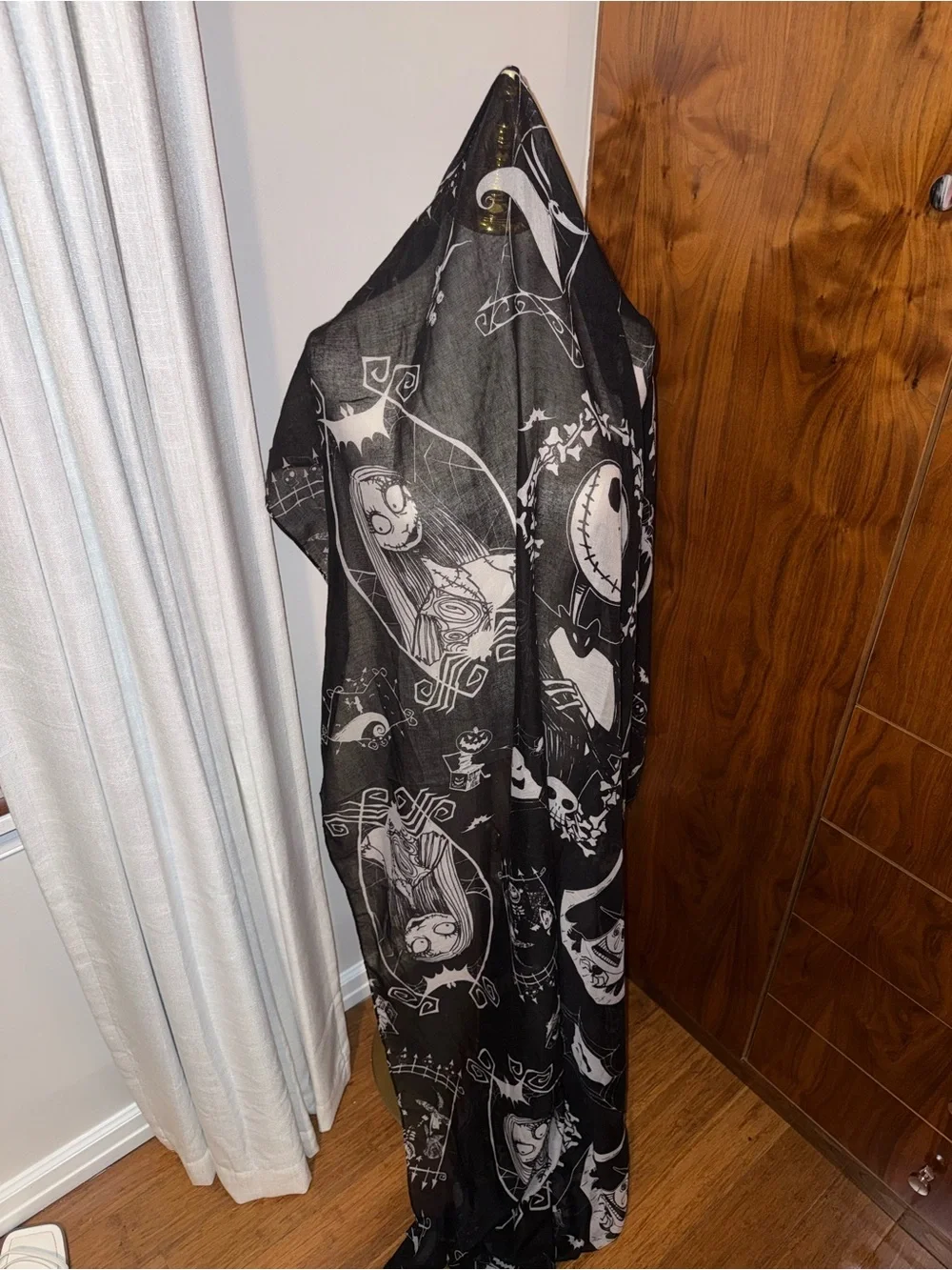 2 NBC Scarves Disney Loungefly Nightmare Before Christmas Jack Skellington Sally
